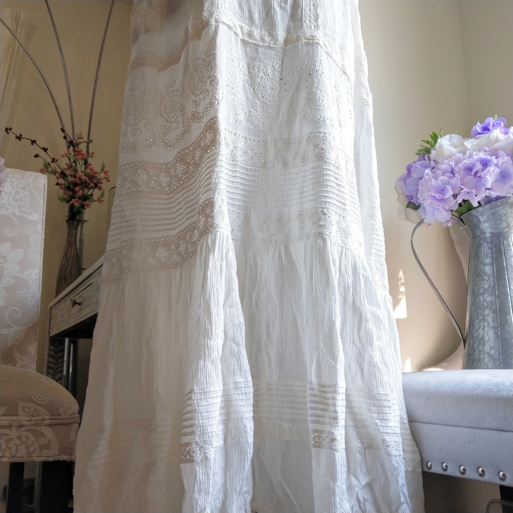 🔥HP🔥NWT SPELL FOLKTOWN BOHO MAXI DRESS M - Picture 12 of 16
